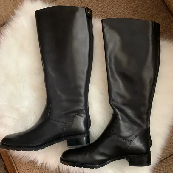 Franco Sarto Black Leather Boot size 9 EUC - Picture 5 of 12